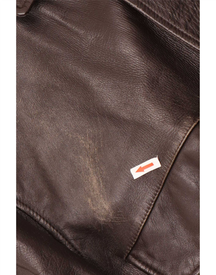 Bomb Boogie Ανδρικό Sky Loose Fit Δερμάτινο μπουφάν UK 38 Medium Brown