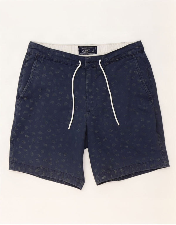 Ανδρικό σορτς Chino Abercrombie & Fitch Small W29 Navy Blue Paisley Cotton