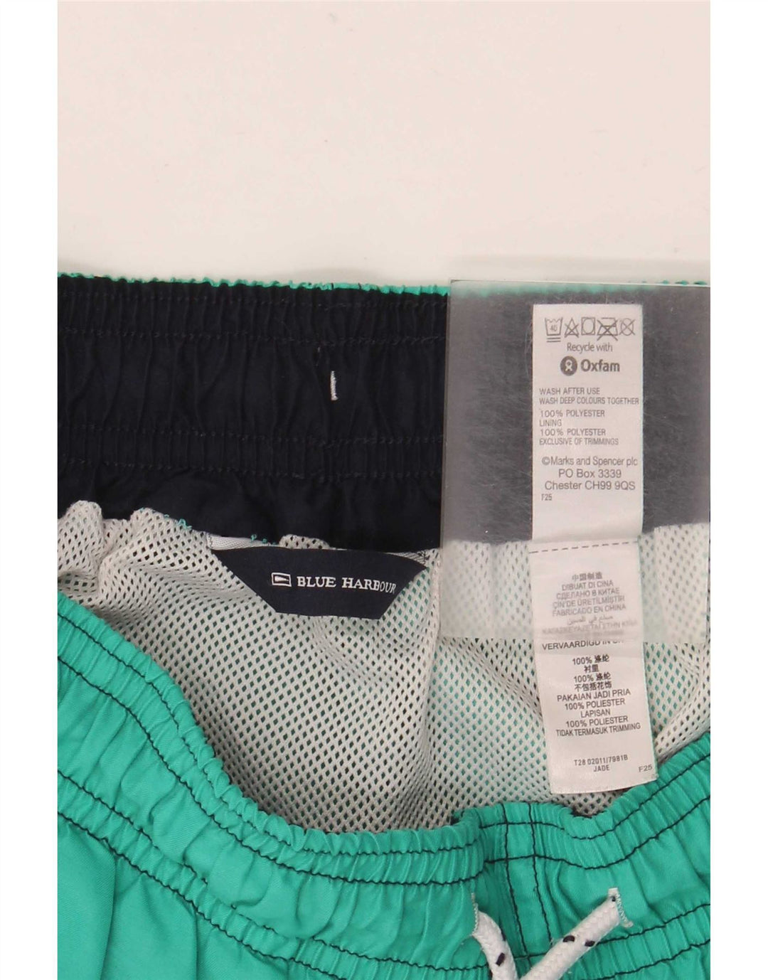 Ανδρικό σορτς κολύμβησης Marks & Spencer, μεσαίο πράσινο πολυεστέρας