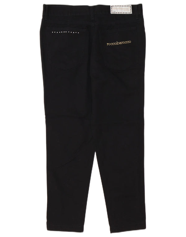 ROCCOBAROCCO Γυναικείο Slim Cropped Jeans IT 48 XL W34 L25 Μαύρο βαμβακερό