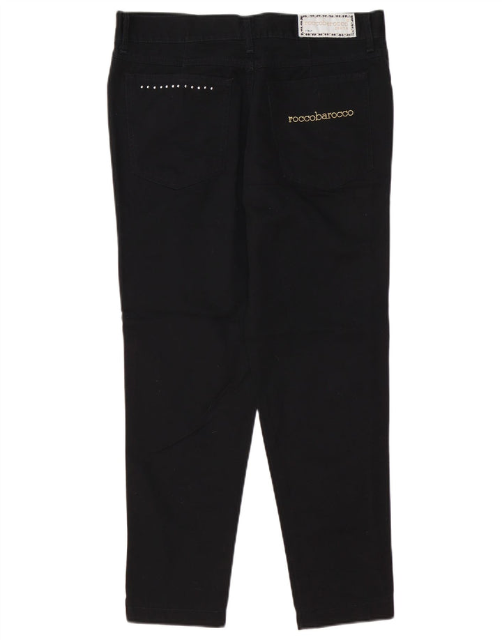 ROCCOBAROCCO Γυναικείο Slim Cropped Jeans IT 48 XL W34 L25 Μαύρο βαμβακερό