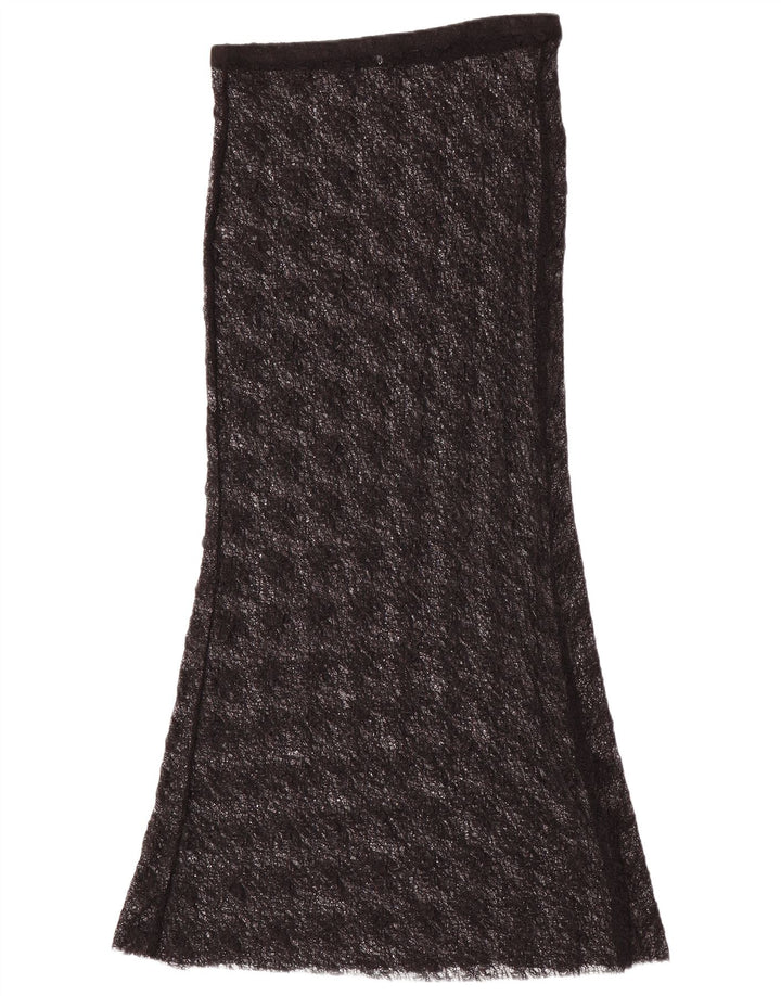 Zara Γυναικεία Δαντέλα Maxi Φούστα Μεσαία W28 Μαύρη Πολυαμίδη
