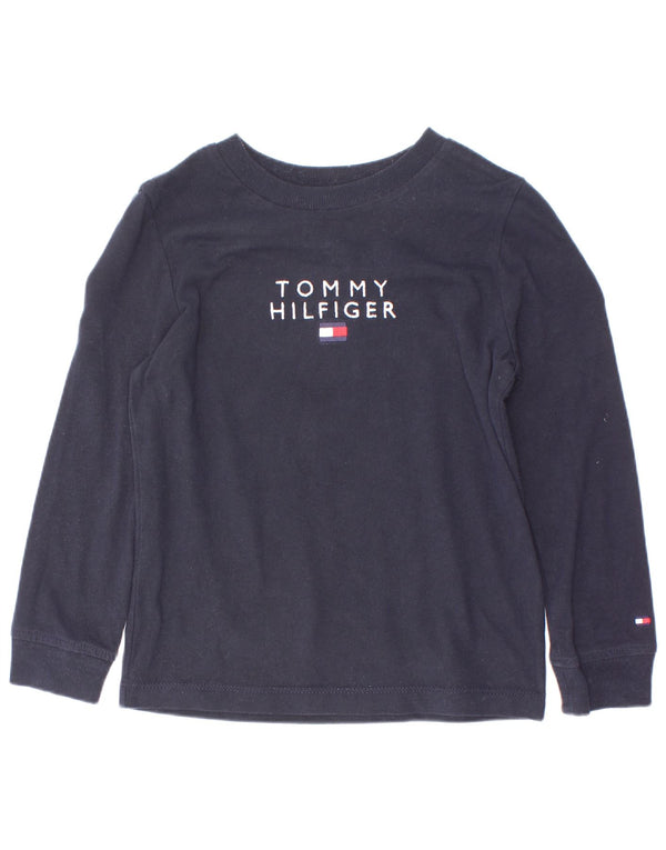 Tommy Hilfiger Boys Graphic Top Μακρυμάνικο 4-5 ετών Navy Blue Cotton