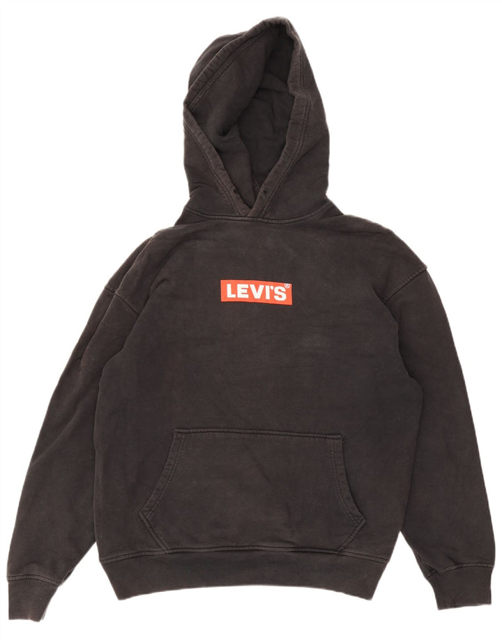Levi's Mens Relaxed Graphic Hoodie Jumper Μεσαίο γκρι βαμβακερό