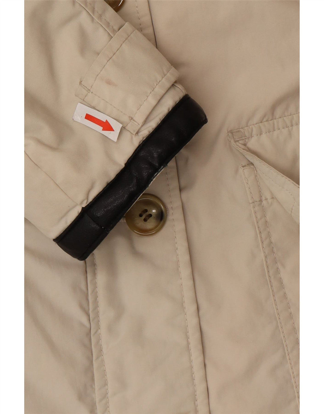 Refrigue Γυναικείο παλτό με κουκούλα UK 14 Medium Off White Nylon