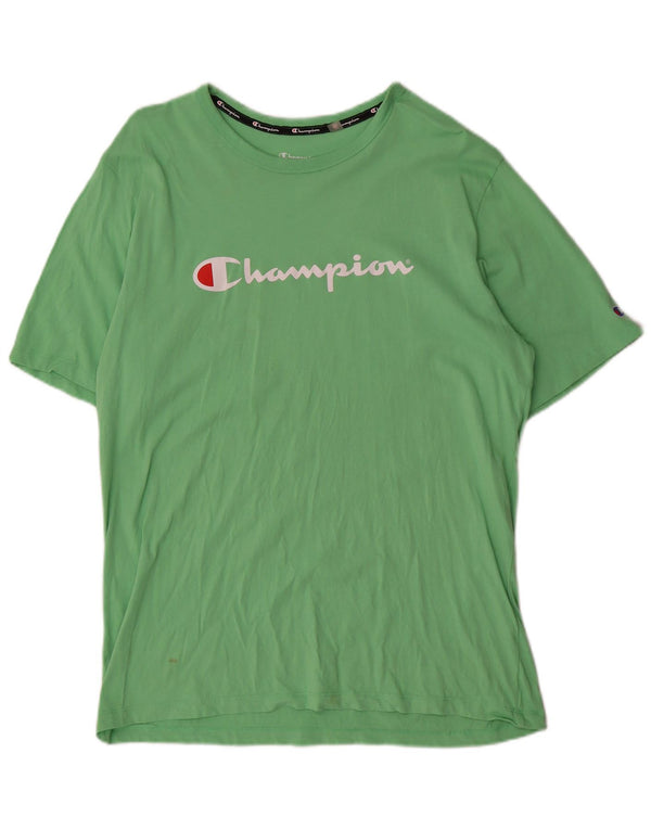 Ανδρικό T-Shirt Champion Graphic Top 2XL Πράσινο βαμβακερό