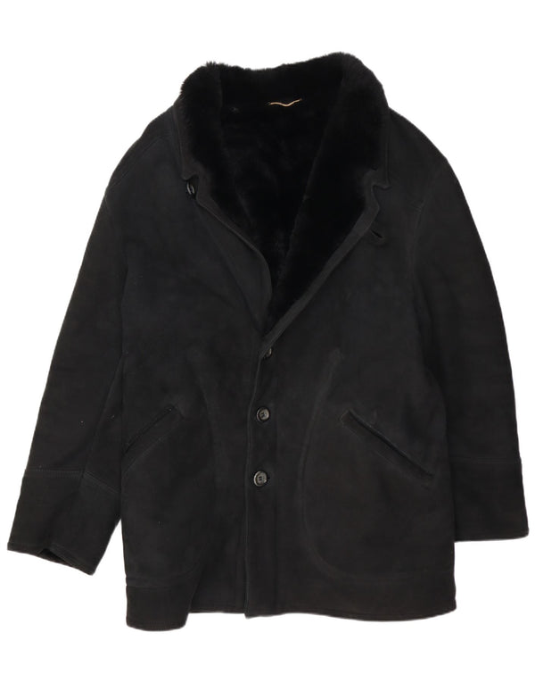 Ανδρικό παλτό VINTAGE Shearling IT 48 Medium Black Shearling