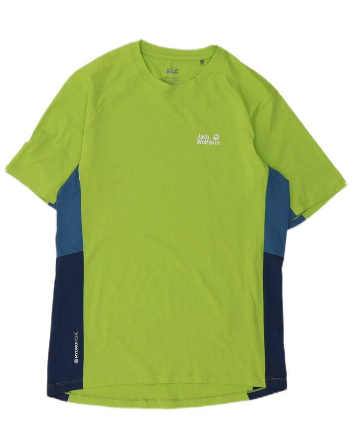 Ανδρικό μπλουζάκι Jack Wolfskin Top Small Green Colourblock Polyester