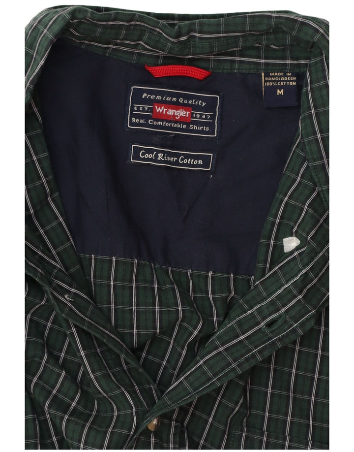 Ανδρικό φανελένιο πουκάμισο WRANGLER Βαμβακερό μεσαίο πράσινο βαμβακερό