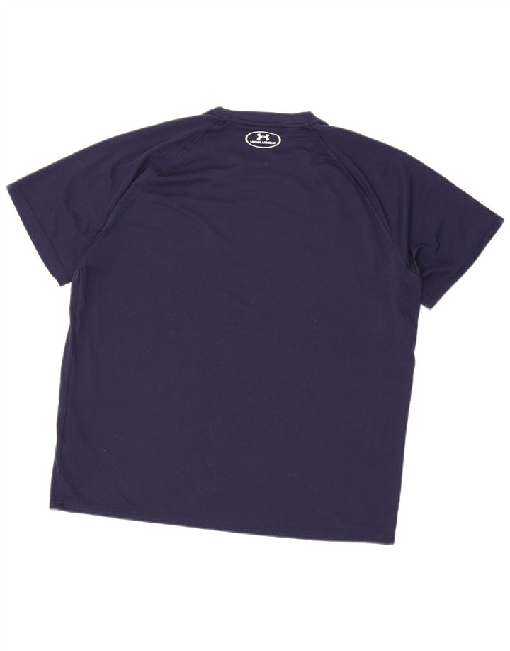 Under Armour Ανδρικό T-Shirt Top Large Navy Blue Polyester