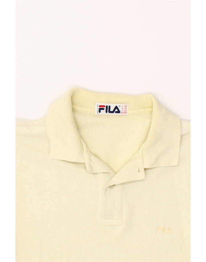 FILA Mens Polo Shirt 2XS Yellow Cotton Vintage Fila and Second-Hand Fila from Messina Hembry 