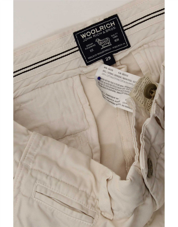 Ανδρικό σορτς Chino Woolrich W29 Μικρό σε λευκό βαμβακερό