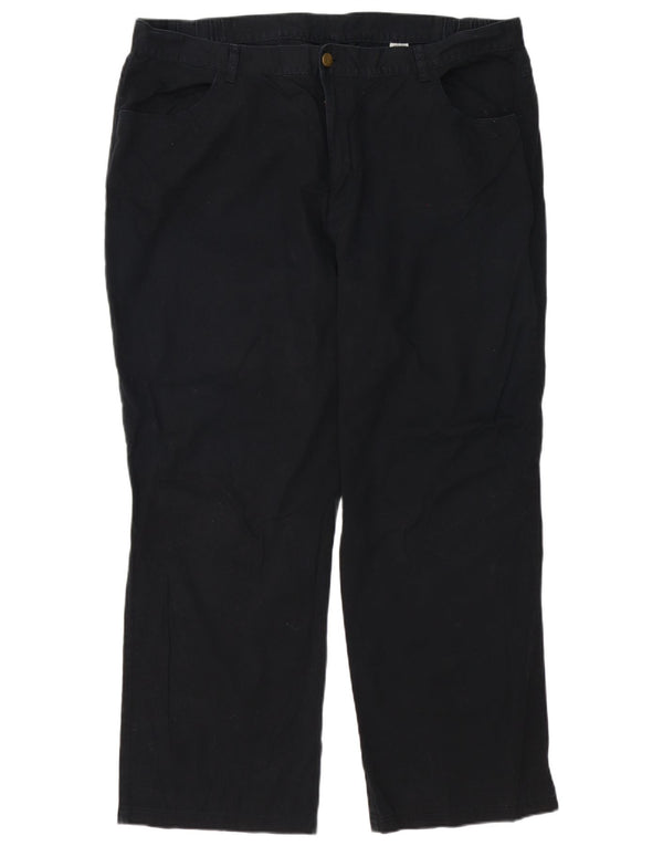 Marks & Spencer Γυναικείο ίσιο casual παντελόνι UK 22 3XL W42 L29 μαύρο