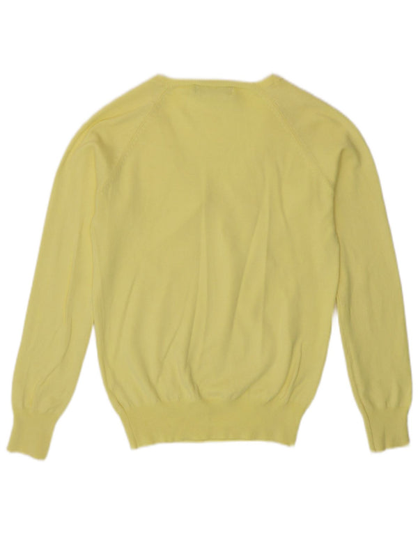 Zara Γυναικείο πουλόβερ με V λαιμόκοψη UK 14 Large Yellow