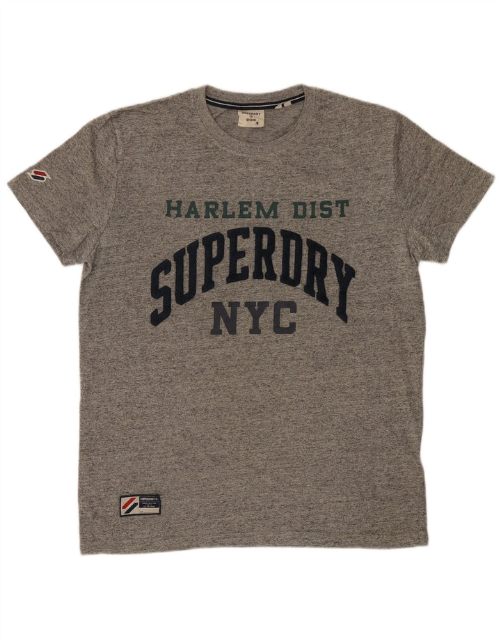 Ανδρικό γραφικό μπλουζάκι Superdry, Βαμβακερό, μεσαίο γκρι