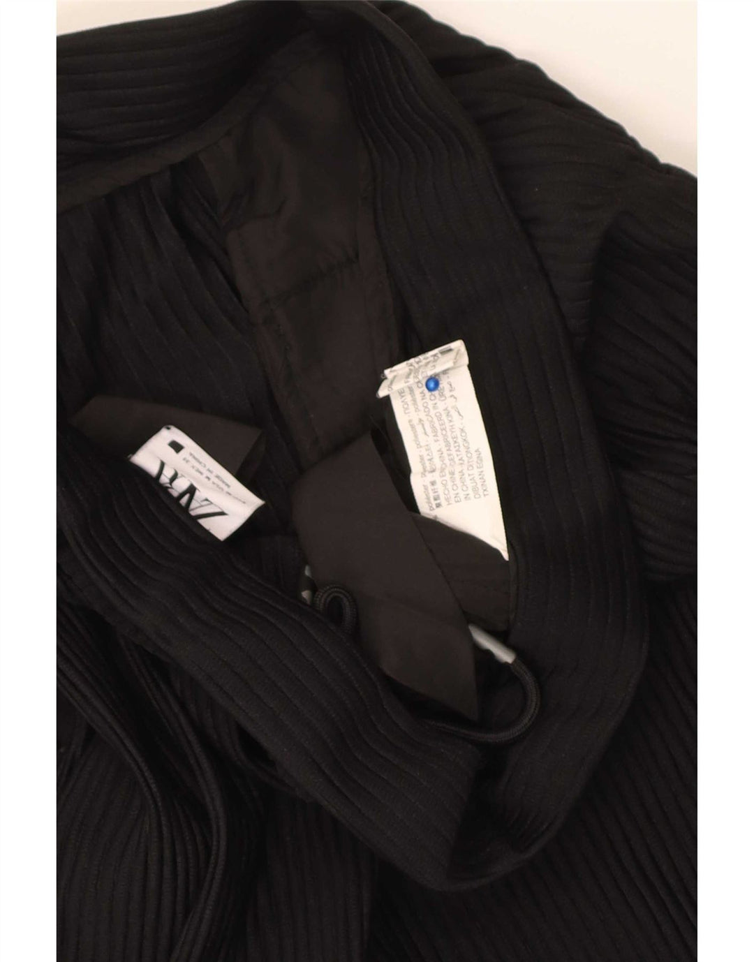 Zara Γυναικείο ίσιο παντελόνι Casual Medium W32 L30 Μαύρο Πολυεστέρας