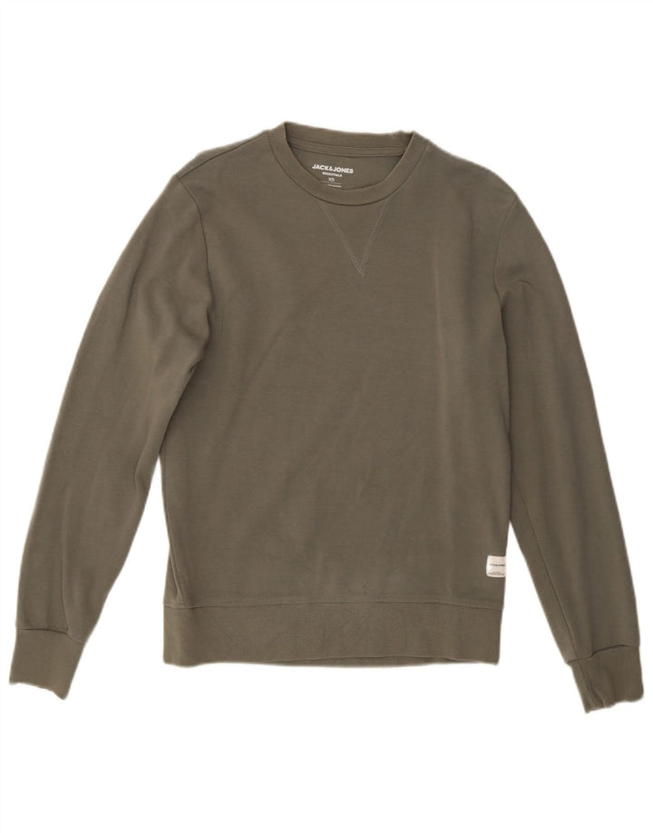 Jack & Jones Ανδρικό Φούτερ Jumper XS Χακί Βαμβακερό