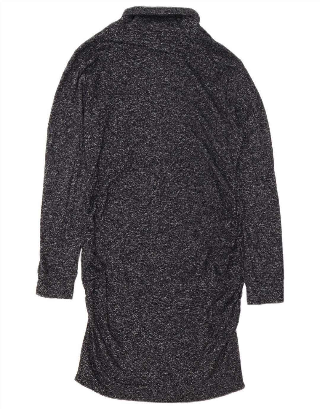 Athleta γυναικείο φόρεμα με ρολό λαιμόκοψη UK 14 Medium Navy Blue Flecked Rayon