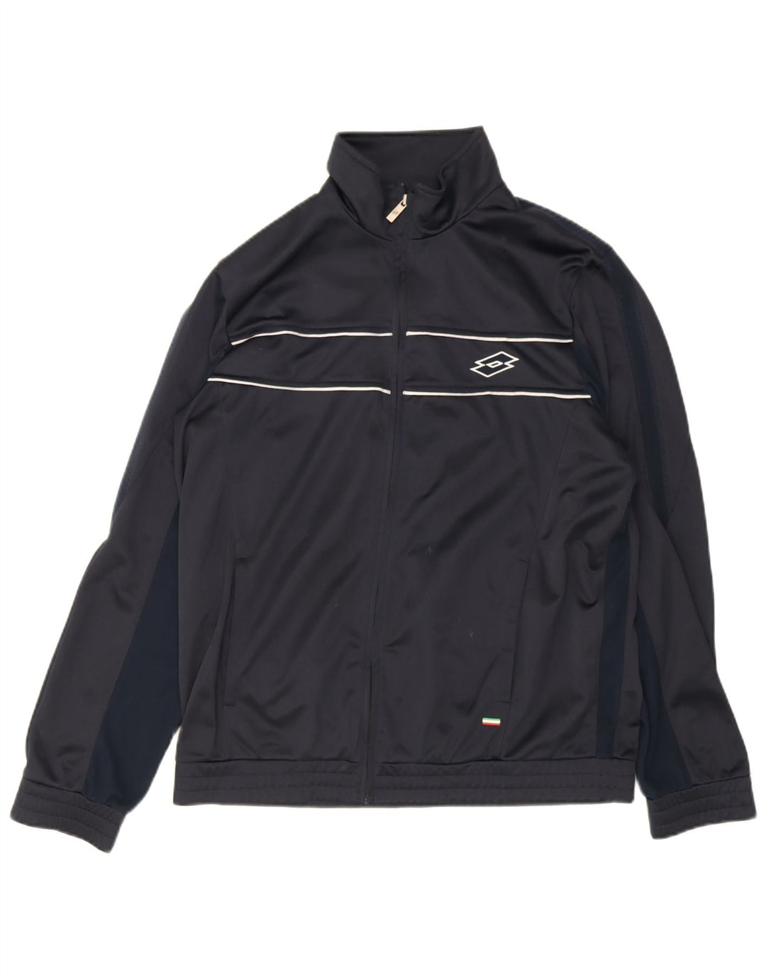 Ανδρική αθλητική φόρμα Lotto Top Jacket μεσαίο μπλε ναυτικό πολύχρωμο πολυεστέρας