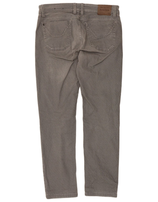 Jeckerson Ανδρικό Slim Casual Παντελόνι W34 L29 Γκρι βαμβακερό