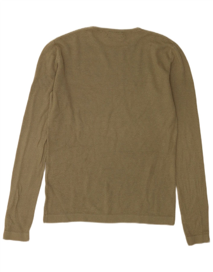 Ανδρικό πουλόβερ Zara Crew Neck Jumper Medium Khaki