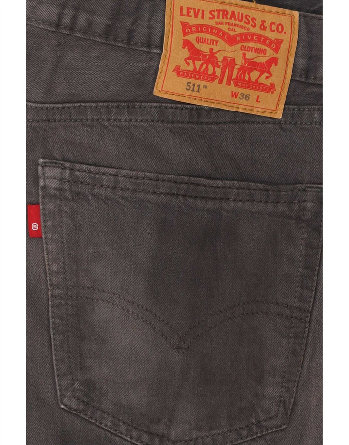 Ανδρικό τζιν σορτς Levi's 511 μεγάλο W36 Γκρι βαμβακερό