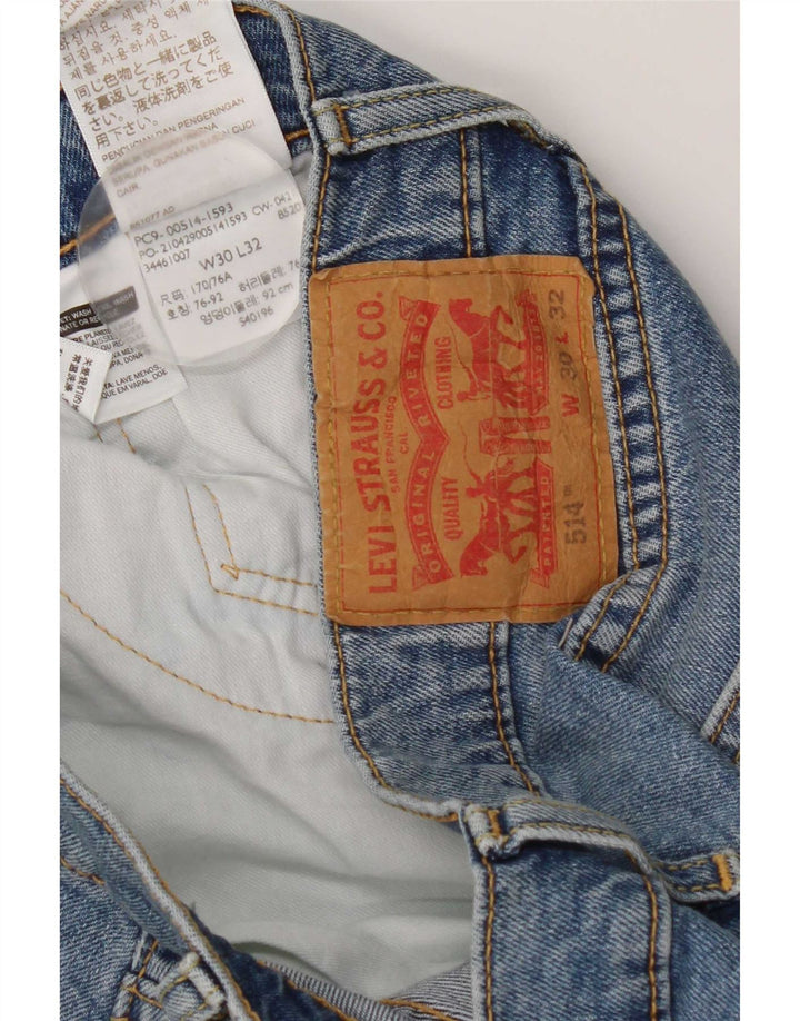 Levi's Mens 514 Straight Jeans W32 L32 Blue Cotton