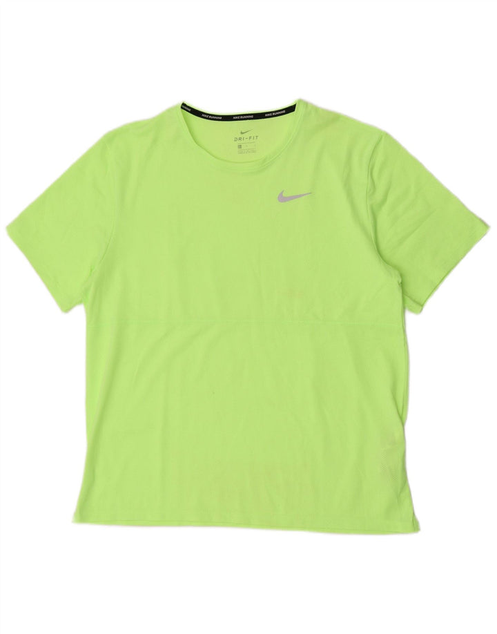 Ανδρικό T-Shirt για τρέξιμο Nike με μεγάλο πράσινο πολυεστέρα