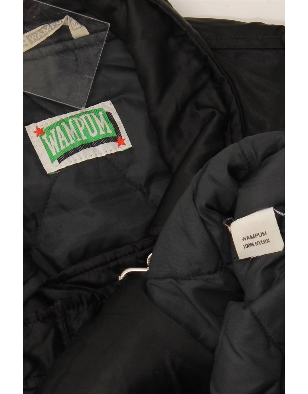 WAMPUM Γυναικείο Biker Jacket UK 10 Small Black Nylon