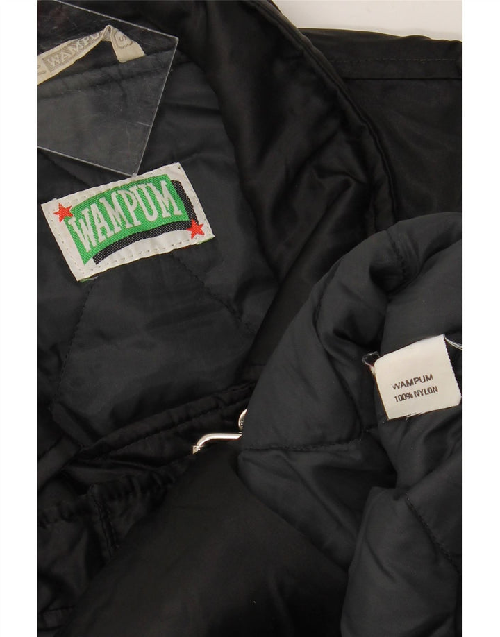 WAMPUM Γυναικείο Biker Jacket UK 10 Small Black Nylon