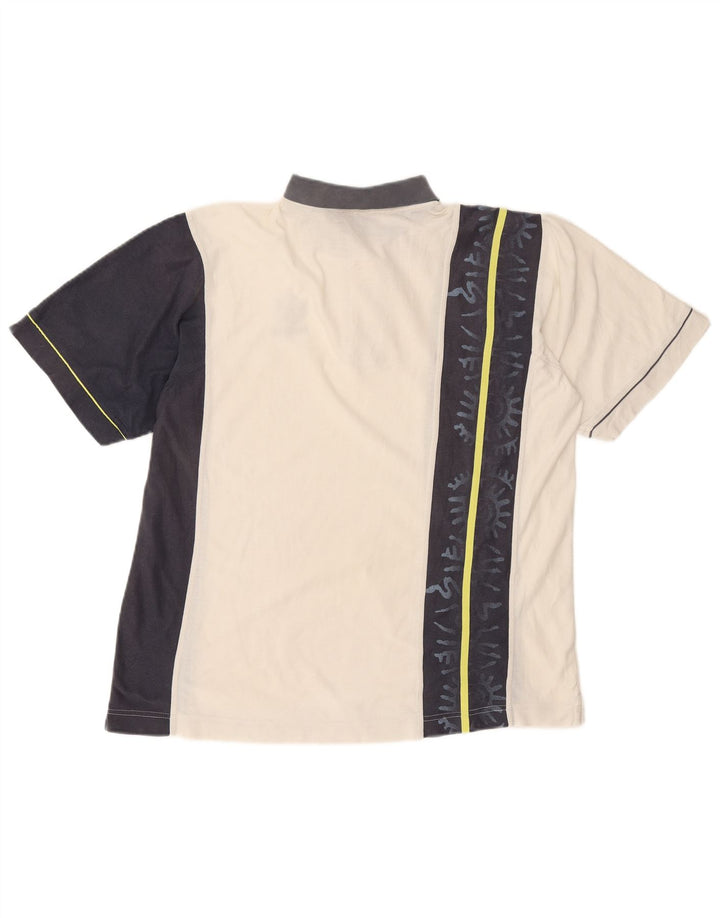 Ανδρικό μπλουζάκι ράγκμπι πόλο LOTTO UK 40/42 μεγάλο λευκό χρώμα πολυεστέρα