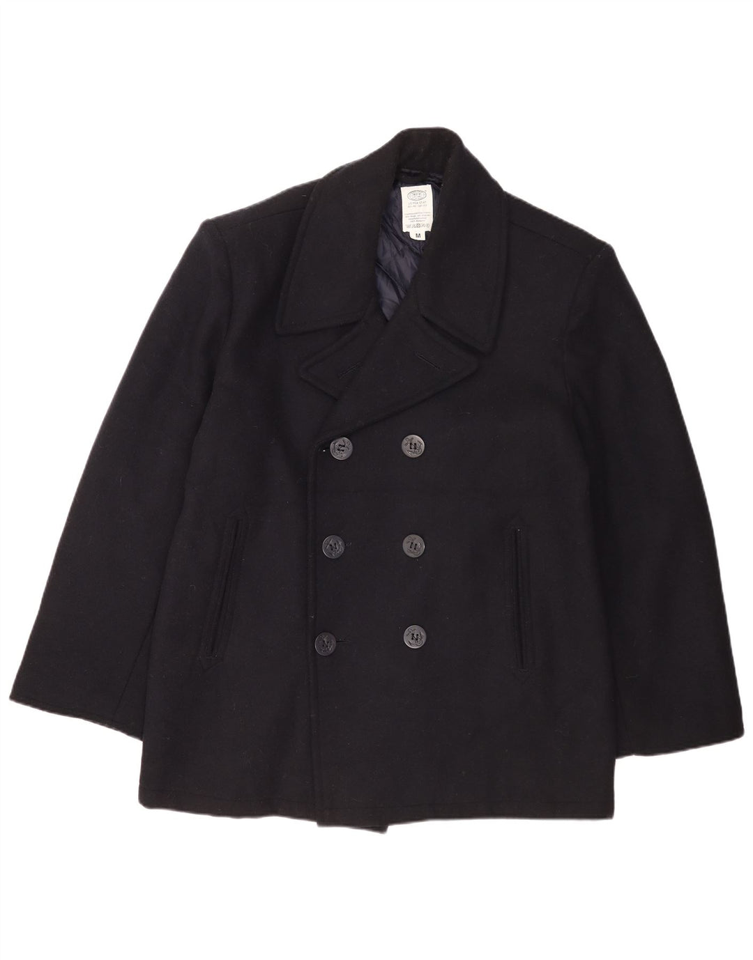 MFH Ανδρικό παλτό μπιζελιού UK 38 Medium Navy Blue Wool
