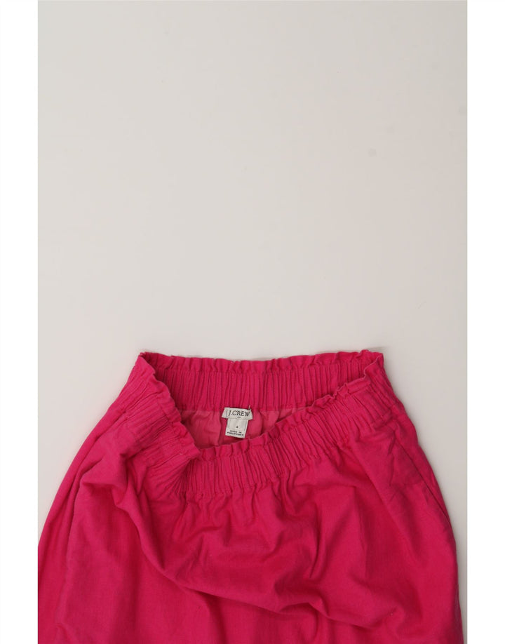 J. CREW Womens A-Line Skirt US 4 Small W26  Pink Linen Vintage J. Crew and Second-Hand J. Crew from Messina Hembry 