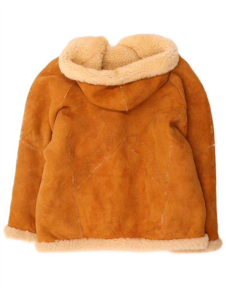 Vintage Γυναικείο Μπουφάν Shearling με κουκούλα EU 40 Μεσαίο Καφέ