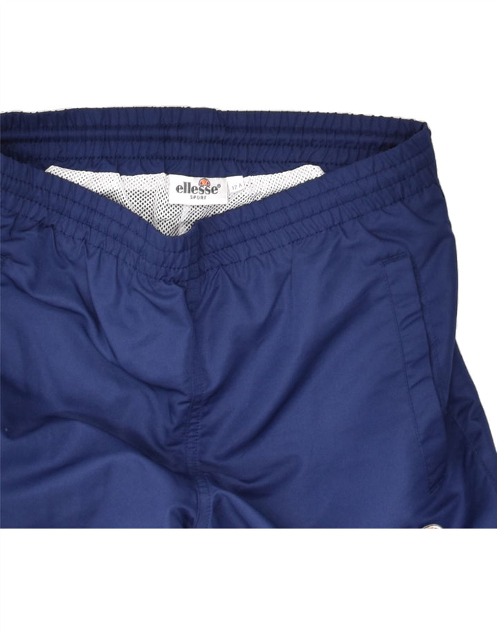 ELLESSE Girls Tracksuit Trousers 12-13 Years Blue Polyester | Vintage Ellesse | Thrift | Second-Hand Ellesse | Used Clothing | Messina Hembry 