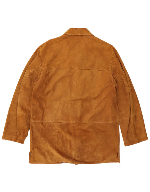 Vintage Ανδρικό Suede Jacket IT 46 Small Brown Leather Classic