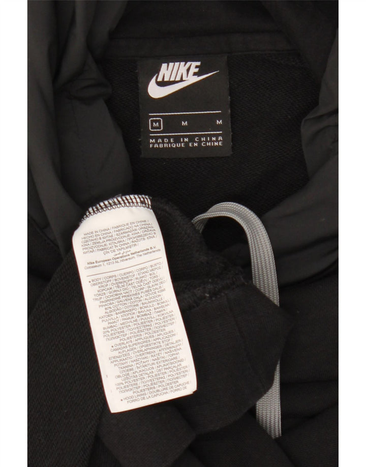 Ανδρικό γραφικό κουκούλα Nike, μεσαίο μαύρο βαμβακερό
