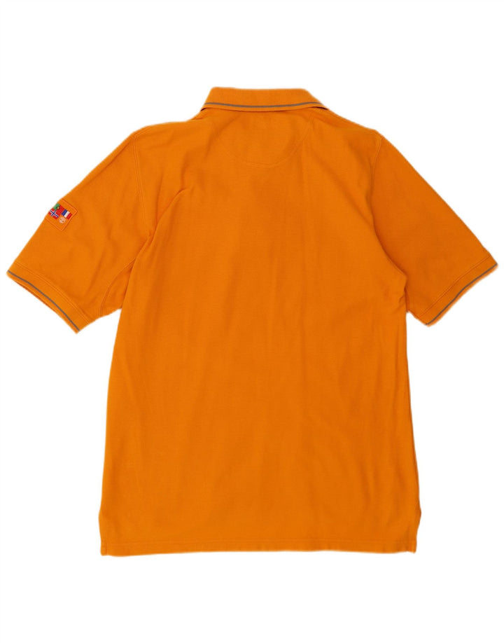 TIMBERLAND Mens Polo Shirt Medium Orange Cotton