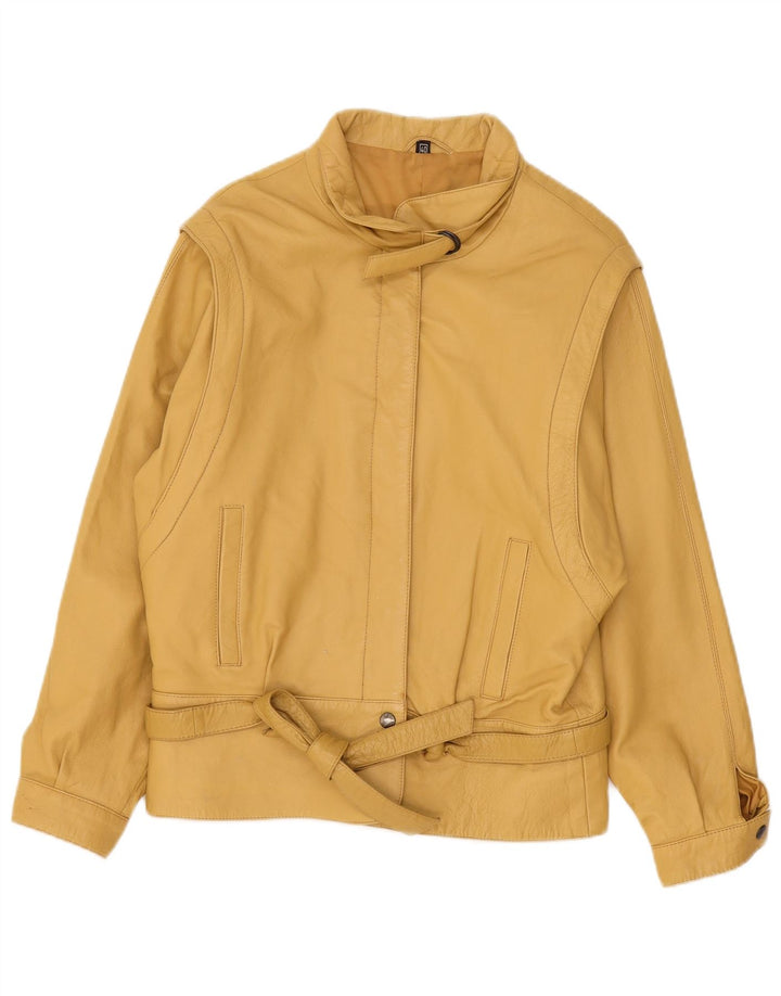 Vintage Γυναικείο Δερμάτινο Μπουφάν EU 40 Medium Yellow Leather
