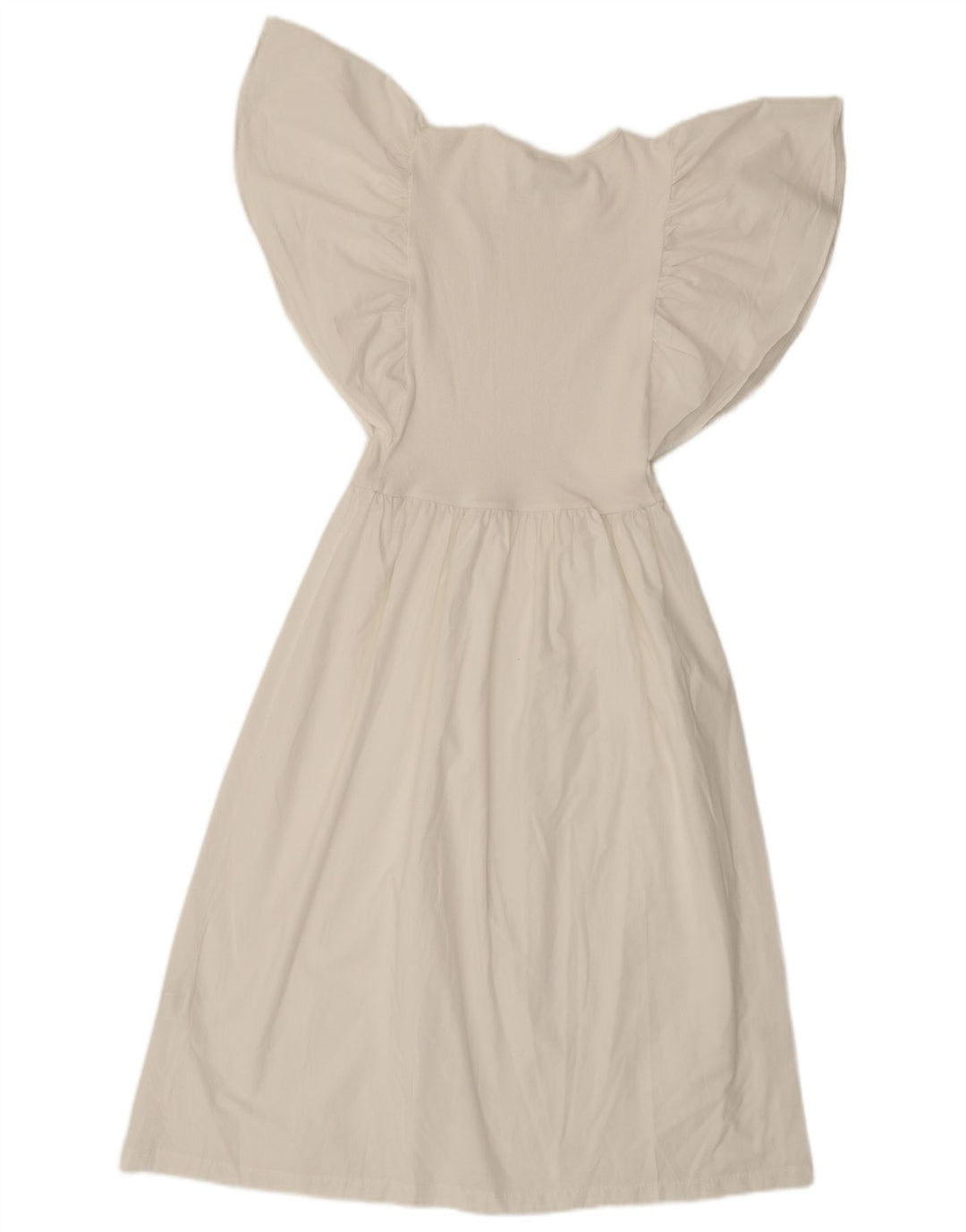 Zara Γυναικείο φόρεμα A-Line UK 8 Small Off White Polyester