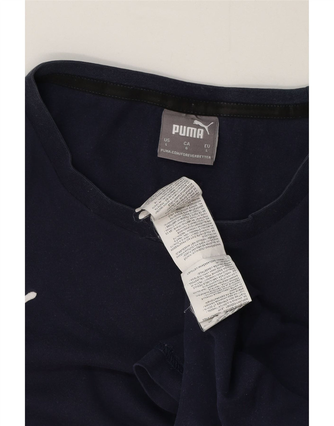 Ανδρικό T-Shirt Puma Top Large Navy Blue από βαμβάκι