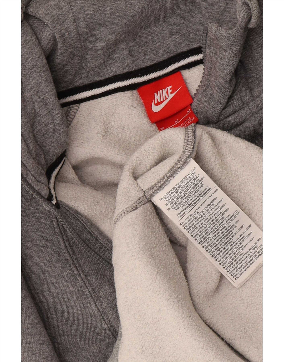 Ανδρικό πουλόβερ Nike με φερμουάρ, μεσαίο βαμβακερό γκρι