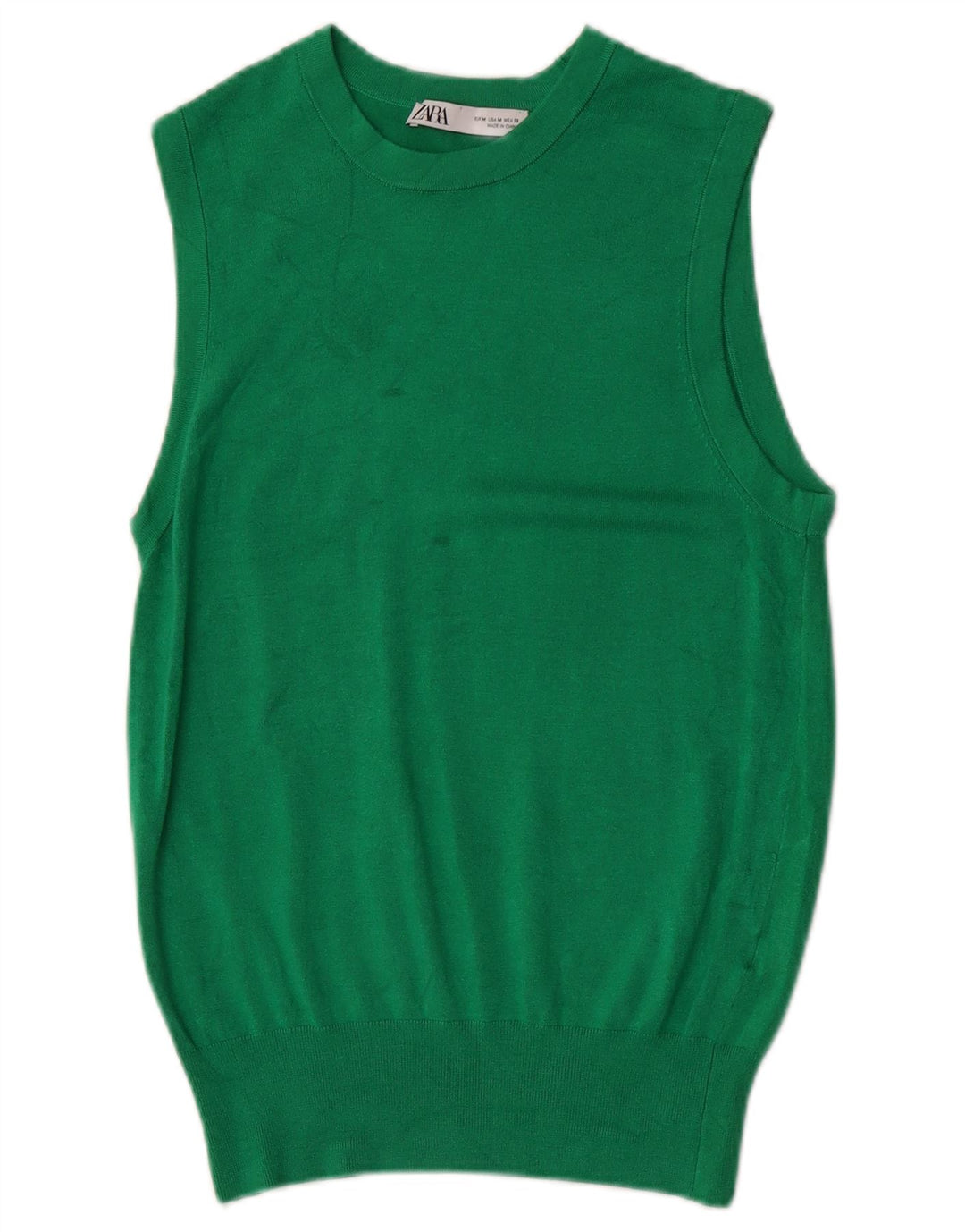 Zara Γυναικείο Γιλέκο Tank Top UK 12 Μεσαία Πράσινη Βισκόζη