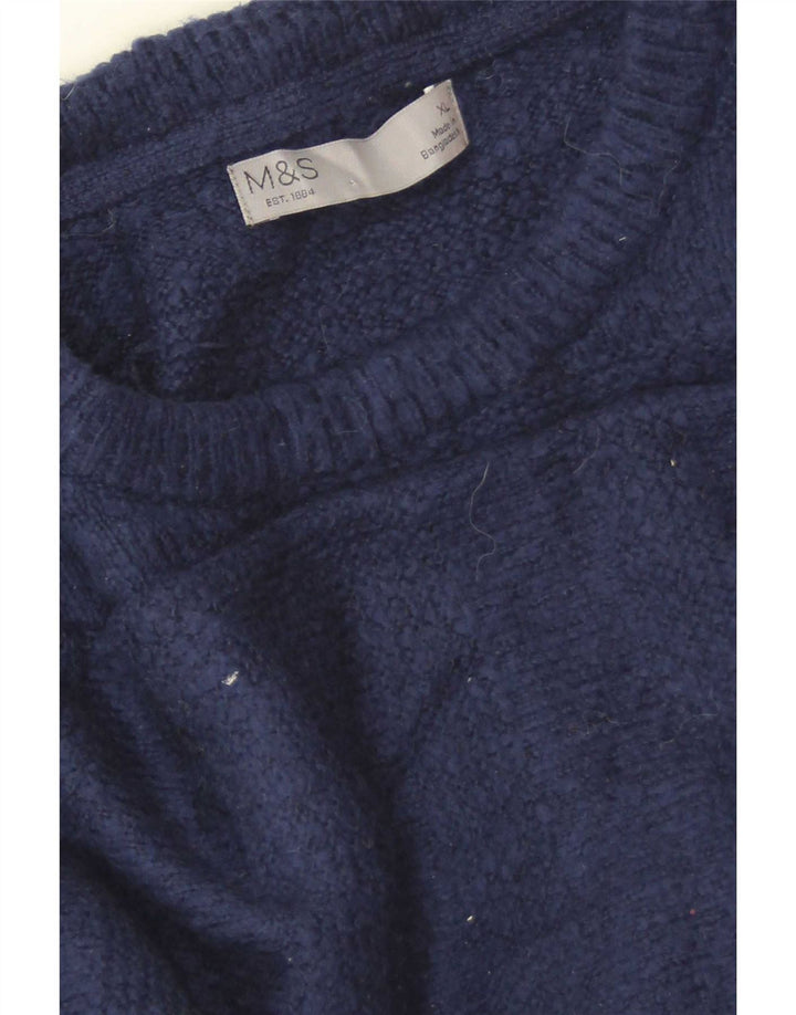 Ανδρικό πουλόβερ Marks & Spencer Crew Neck Jumper XL Navy Blue