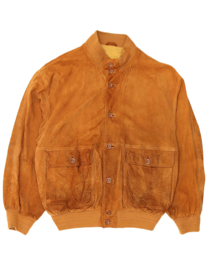 EREDI PISANO Mens Suede Jacket UK 42 XL Brown