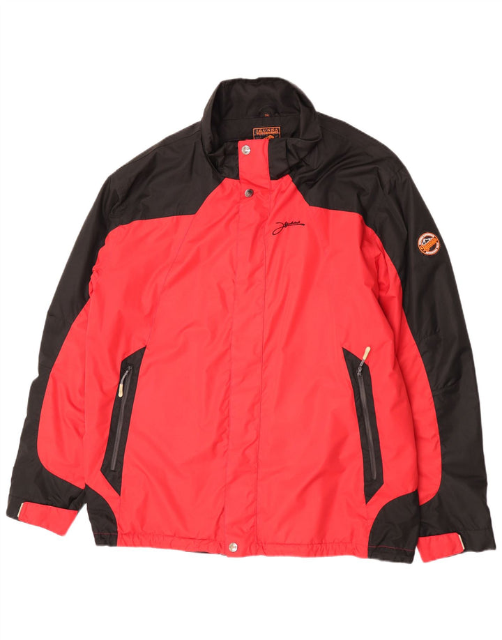 Iguana Ανδρικό μπουφάν βροχής UK 46 3XL Red Colorblock Πολυεστέρας