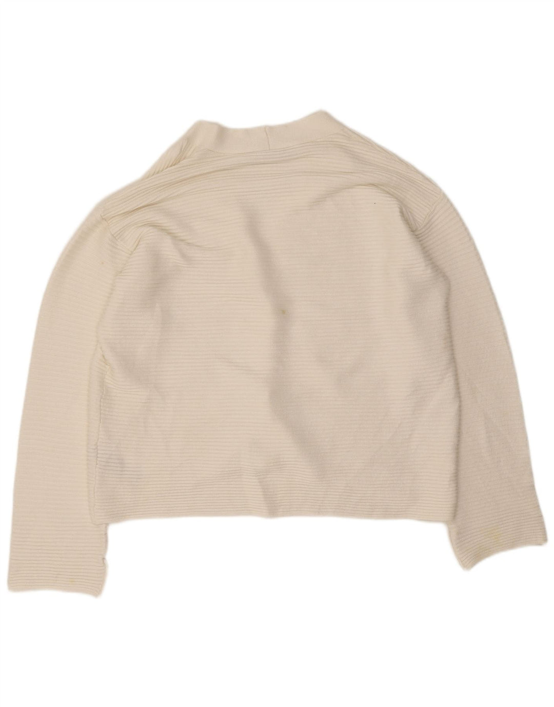 Zara Γυναικείο πουλόβερ ζακέτα oversized UK 10 Small White Viscose