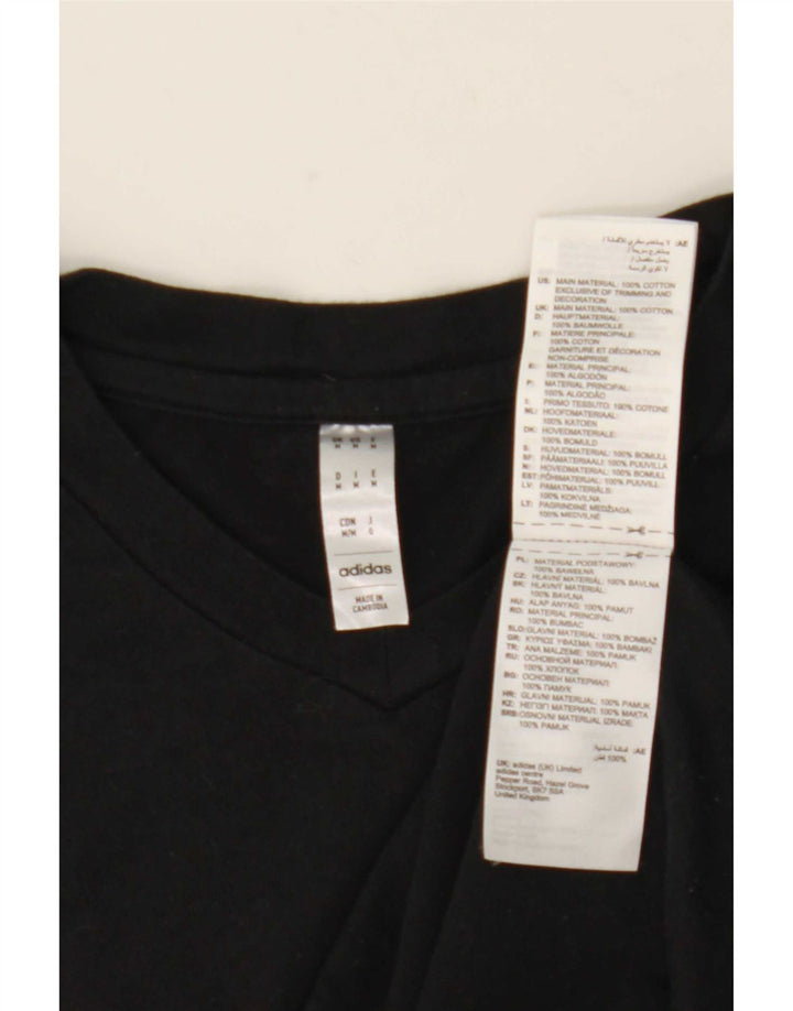 Ανδρικό T-Shirt Adidas Τοπ μεσαίο μαύρο βαμβακερό