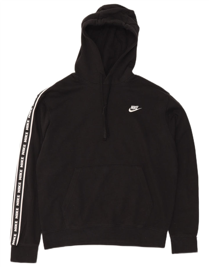Ανδρικό γραφικό κουκούλα Nike, μεσαίο μαύρο βαμβακερό