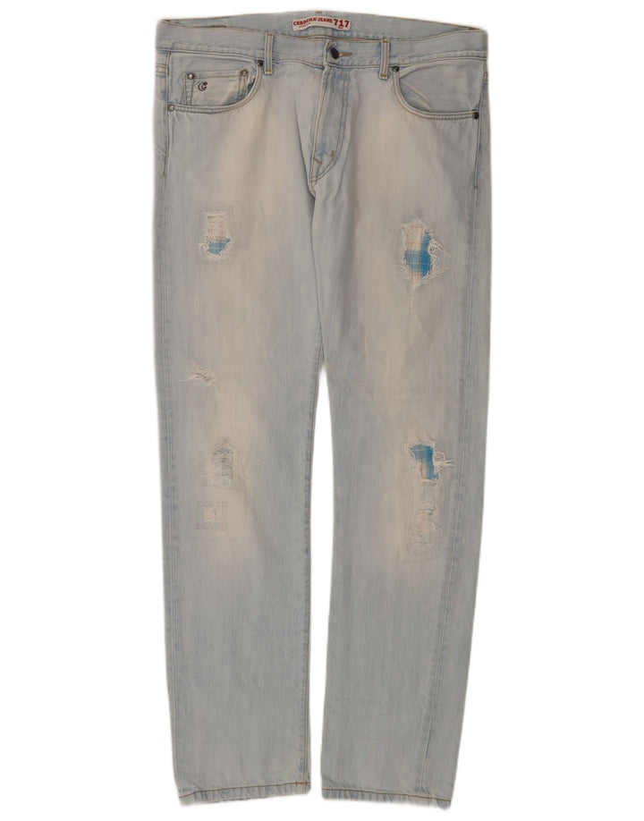 CARRERA Mens 717 Distressed Slim Jeans IT 52 XL W36 L34 Μπλε βαμβακερό